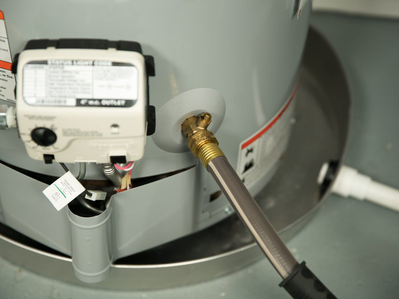 Attach hose to drain valve