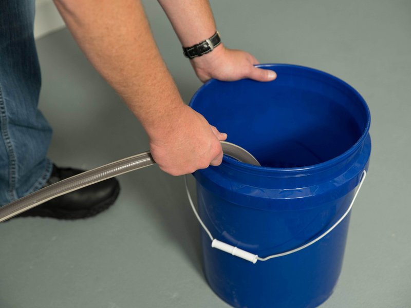Direct water into bucket Direct water into bucket