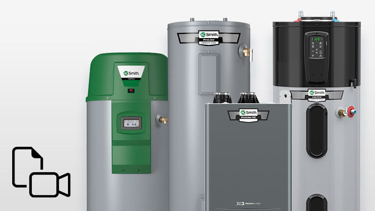 Water heaters - media/video icon