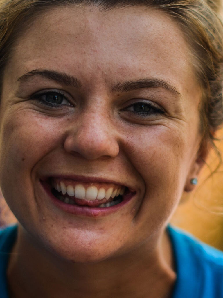 woman smiling