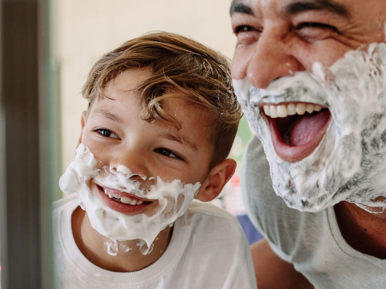man shaving man shaving