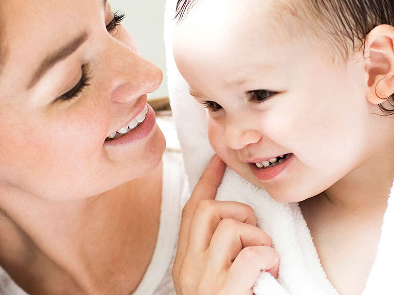 Mother and child smiling Mother and child smiling