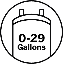 0-29 Gallons icon 0-29 Gallons icon