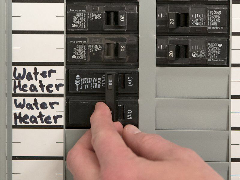 Turn off power at breaker